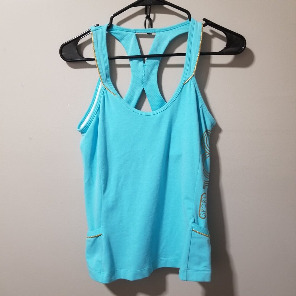 Fila 100 Women's Athletic Razorback Tank Top Blue Size Small